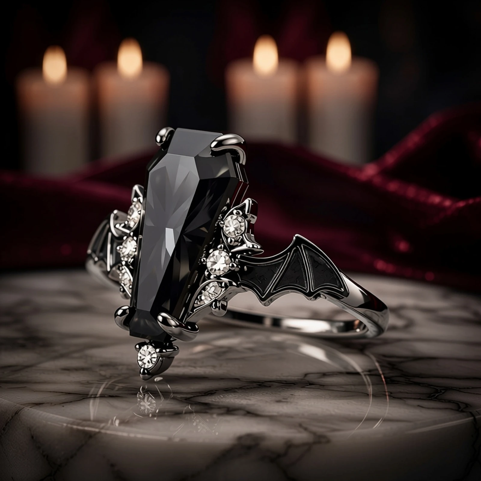 Bat wing rings — ring details